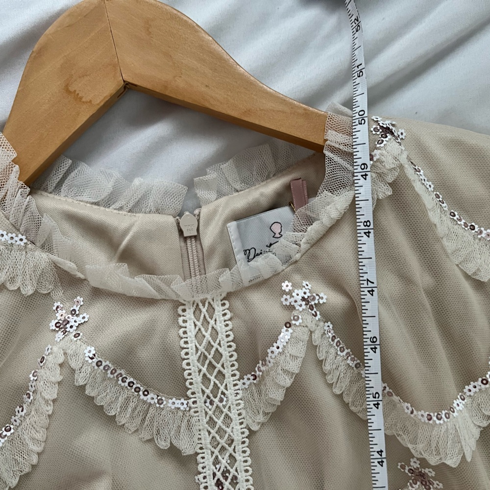 Dainty Jewells Glitz in the Garden Ivory Tulle Midi Dress Size XS - Picture 6 of 8